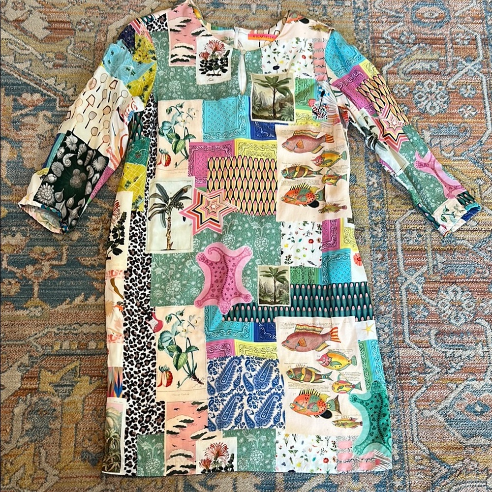 Stunning patchwork Dress by Spanish brand Vilagallo